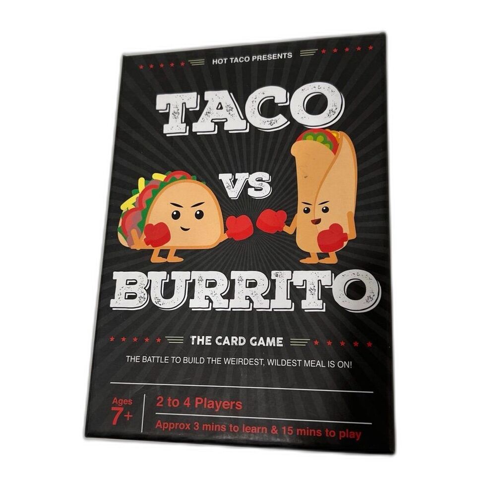 Taco vs Burrito Family Card Games Kids 6-12 &Up Fun Travel Family Board Game Toy